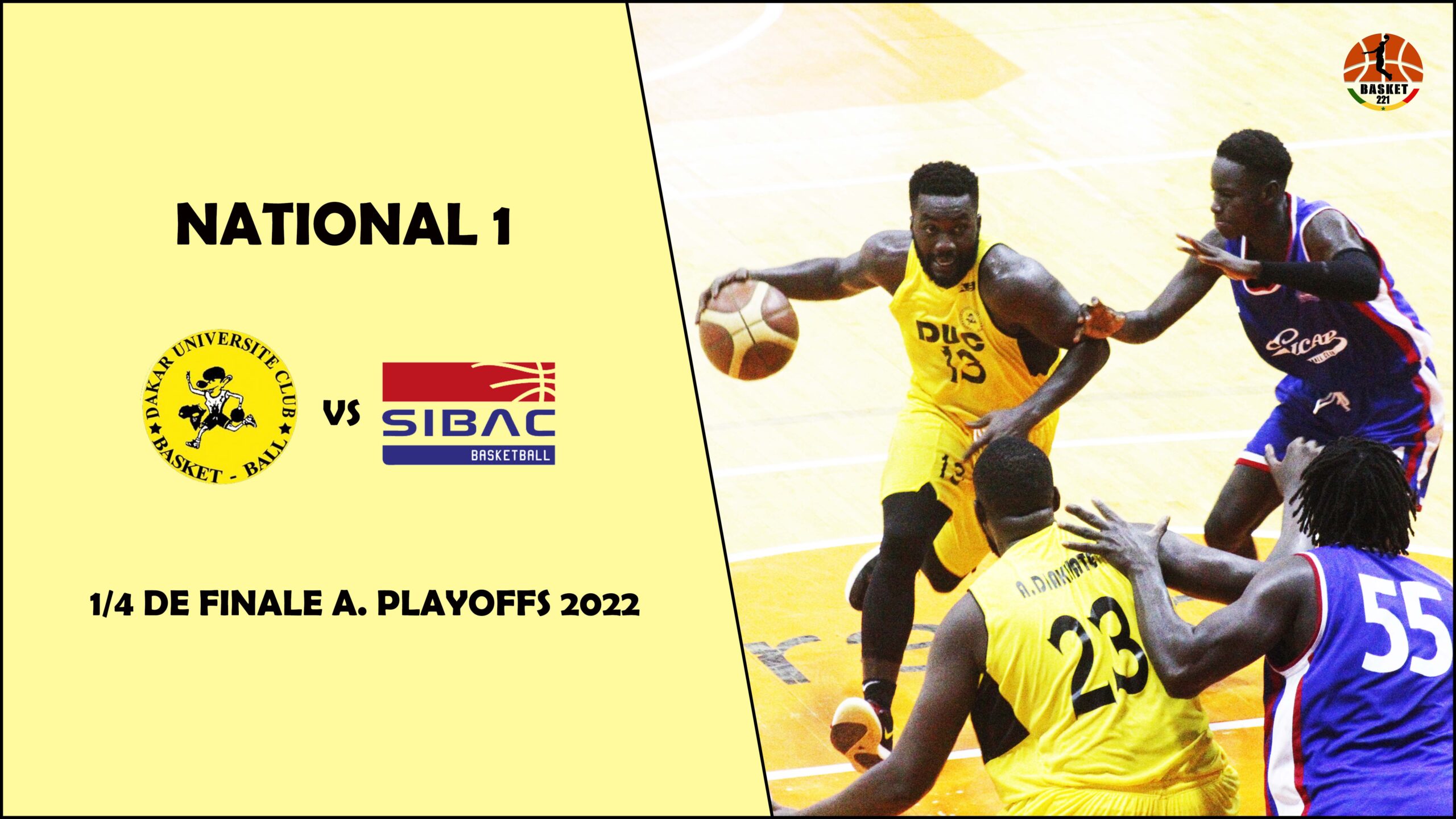 DUC vs SIBAC 1/4 de finale Aller Playoffs NM1 (Vidéo) Basket 221